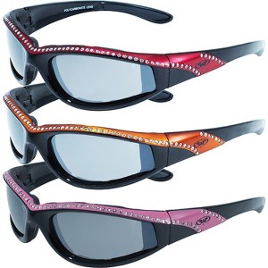 3 Pairs of Global Vision Eyewear Marilyn 11 Safety Motorcycle Glasses - 1 of 4