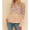 Women's Floral Deep Dye Shirt - mystree - 2 of 4
