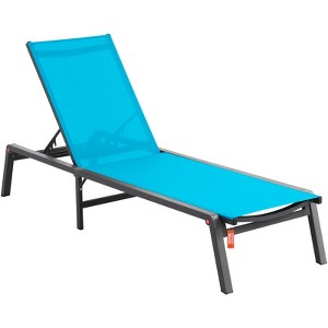 VEVOR Chaise Lounge Chair Outdoor, Aluminum Patio Lounge Chair with Adjustable 5-Position, Folding Pool Lounge Chair - 1 of 4