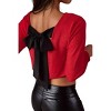 Women's Metallic Bowknot Top - Aapparella - 2 of 2