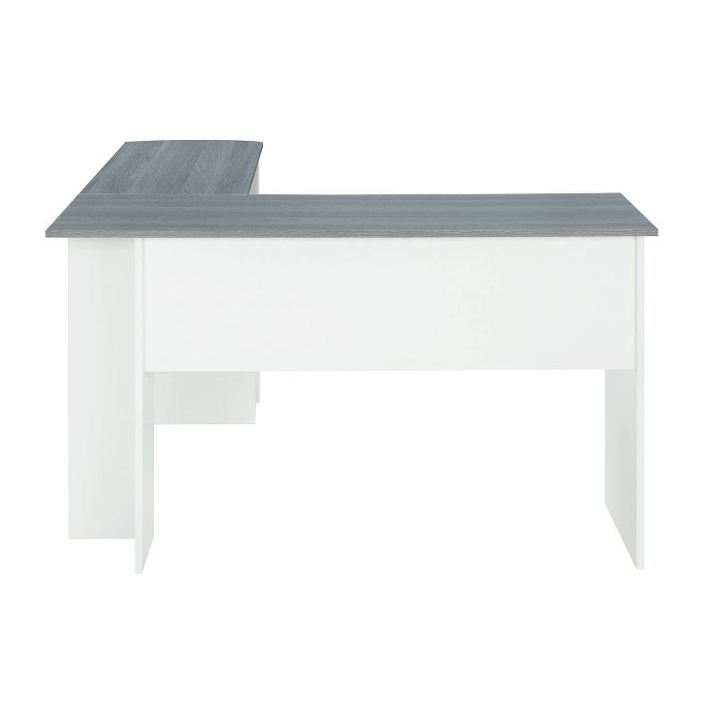 Modern L Shaped Desk with Side Shelves Gray - Techni Mobili, 6 of 10