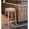 Set of 2 Natural Rattan Beige Bar Stools, Exotic Boho ,Upholstery , Dining Room, BEIGE - 4 of 4