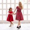 Hope & Henry Girls' Cap Sleeve Party Dress with Bow Sash, Kids - 3 of 4