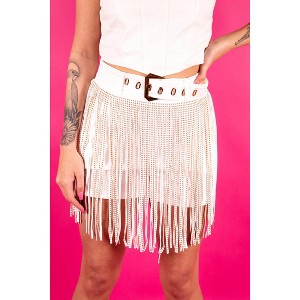 Women's Long Dotted Strands Over Shorts - Cloud Ten - 1 of 3