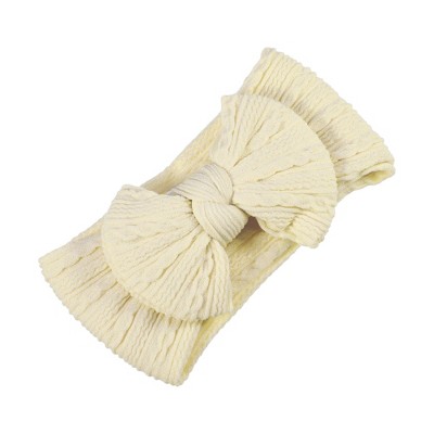 Unique Bargains Girl's Soft And Breathable Solid Bow Headbands 6.10"x3.35" 1 Pc