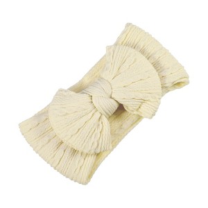 Unique Bargains Girl's Soft And Breathable Solid Bow Headbands 6.10"x3.35" 1 Pc - 1 of 4