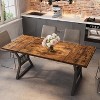Jojoka 70.8 Inch Dining Table For 4-6 Person, Kitchen Table with Heavy Duty Metal Legs, Farmhouse Dining Room Table for Kitchen, Living Room - 4 of 4