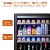 Ca'Lefort 24" beverage fridge - holds 180 cans, glass door, 3 LED lights, adjustable shelves, 5.56 cu.ft - 4 of 4