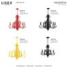 Livex Lighting Valencia 6 - Light Chandelier in  Shiny Red - 3 of 4