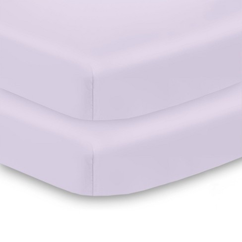 Breathablebaby All in one Fitted Sheet Waterproof Cover For 38 X 24 Mini Crib Mattress 2 pack Lavender Target