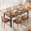 homfan Dining Table, Kitchen Dining Table， Rectangular Dining Table with Cut Corners for Living Room and Dining Room - 2 of 4