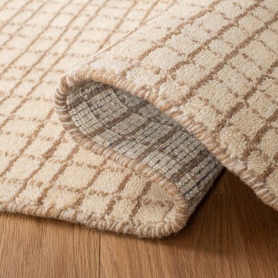 Himalaya Hand-Loomed Solid Beige Wool Area Rug 3' x 5'