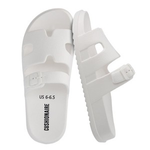 CUSHIONAIRE Orbit Waterproof EVA Womens Sandals -Comfortable Summer Slip On Slides for Women with Adjustable Buckle Strap - 1 of 4