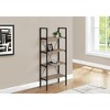 Monarch Specialties Bookshelf Bookcase 4 Tier 48InchH Office Bedroom Metal Laminate Brown Black Contemporary Modern - 2 of 4