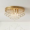 Vienna Full Spectrum Regina Modern Ceiling Light Flush Mount Fixture 15 1/4" Wide Brass 6-Light Clear Crystal for Bedroom Kitchen Living Room Hallway - image 2 of 4