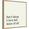 Amanti Art But I think I love fall most of all by Amanti Art Portfolio Canvas Wall Art Print Framed 22 x 22-in. - 3 of 4