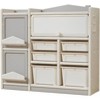 Acekool Kids Toy and Book Storage Shelf, Plastic 2-Tier Organizer Cabinet, Children’s Floor Shelf, Adjustable Book Rack, 36" Height - 4 of 4
