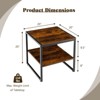 Tangkula 2PCS 2-Tier End Side Sofa Coffee Table 20" Square Table for Living Room Bedroom - 4 of 4