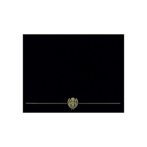 Great Papers Classic Crest Certificate Holders 12" x 9.38" Black 25/Pack (903117PK5) - 1 of 1