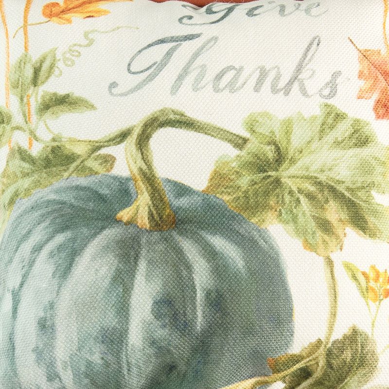 C&F Home Give Thanks Pumpkin Petite 8" x 8" Printed Pillow, 3 of 5