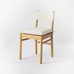 Emery Wood Dining Chair with Upholstered Seat and Sling Back Natural - Threshold™ designed with Studio McGee