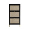 RISOKEYS Rattan Free Standing Shoe Cabinet with 3 Flip Drawers,Shoe Rack Storage Cabinet for Heels,Boots,Slippers,Entrance Hallway Entryway. - 4 of 4