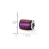 Black Bow Jewelry Purple Dichroic Glass Barrel Sterling Silver Bead Charm - 2 of 3