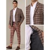 Lars Amadeus Men's Color Block Business Office Checked Patterned Sports Coat - 4 of 4