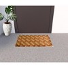 HomeRoots 18" X 30" Brown Coir Outdoor Door Mat - 2 of 4