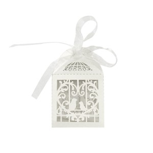 Wrapables Love Birds Wedding Party Favor Boxes Gift Boxes with Ribbon (Set of 50) - 1 of 3
