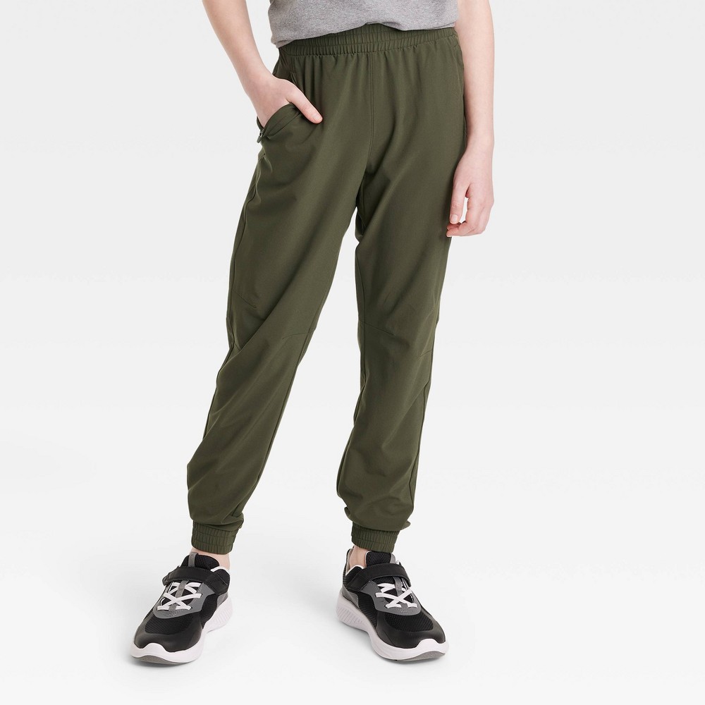 Boys' Woven Pants - All in Motion™ Olive Green M