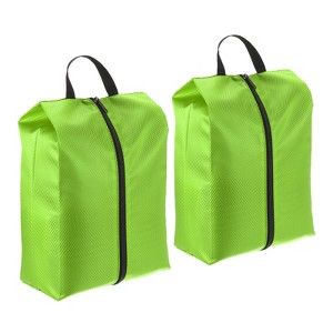 Unique Bargains Nylon Waterproof Portable Lightweight Shoe Bags for Travel 2 Pcs - 1 of 4
