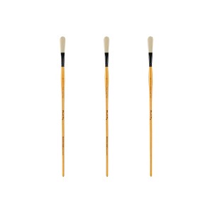 Mimik Hog Professional Synthetic Hog Bristle Paint Brush- Versatile Alternative to Natural Hog Hair Paint Brushes for Oil Painting, Acrylics, Inks, - 1 of 4