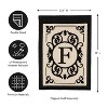 Evergreen Flag Cambridge Chic Letter F Monogram Applique Garden Flag - 12.5" Wide x 18" High - 3 of 4