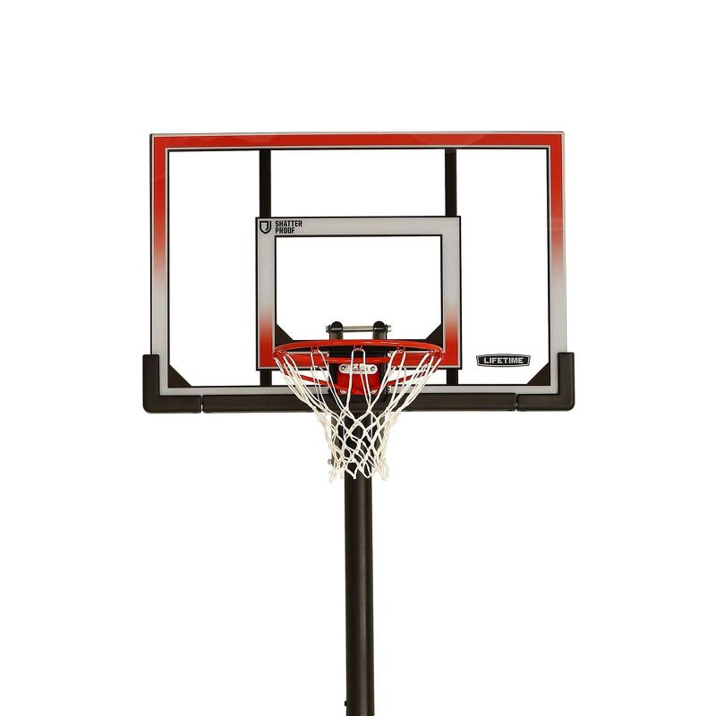 Lifetime Adjustable In Ground 50&#34; Basketball Hoop - White/Orange/Black, 2 of 11