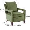 NicBex Velvet Accent Chair,Upholstered Living Room Chairs with Open Arm Design and Solid Wood Legs,Modren Armchair,Club Chairs for Living Room - 3 of 4