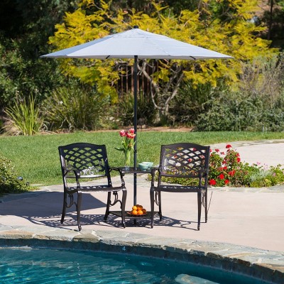 Sarasota Cast Aluminum Adjoining Patio Chair - Bronze - Christopher Knight Home