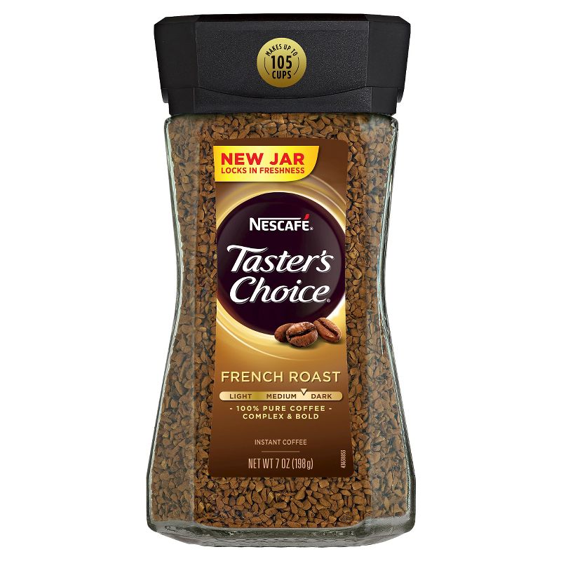 Nescafe Taster&#39;s Choice Instant Coffee, French Medium Roast - 7oz, 1 of 8