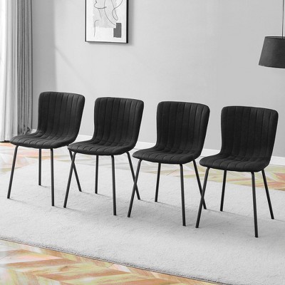 CAVINAS Luxury Dining Chair,Set of 4,Upholstery Chairs for Dining Room with Metal Legs,Minimalist Dining Chairs