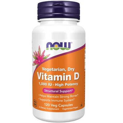 Vitamin D 1000 IU Dry Veg by Now Foods  -  120 VegCap