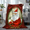 Lomsoe Cute Santa Claus Eating Cookies Print Flannel Blanket - All Seasons Throw Blanket, Soft Cozy Warm for Bed, Napping, Camping, Travel, Office - 4 of 4