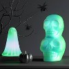 Glass Glow Stacked Skulls Figurine - Hyde and EEK! Boutique™ Neon Green - 2 of 3