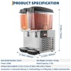 18L Commercial Beverage Dispenser, 1 Tank Iced Tea Drink Machine, 150W Juice Dispenser Stainless Steel Design, Fast Cooling, Easy to Clean, Perfect - 2 of 4