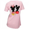 Womens Mickey and Minnie Sitting Together Junior's Tunic T-Shirt - 3 of 4