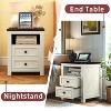 MUUEGM Farmhouse Nightstand with Charging Station, 18" Bedside Table with Drawer & Storage Cabinet, End Table for Bedroom, Living Room - 4 of 4