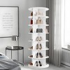 7-Tier Free-Standing Rotating Shoe Rack Tower, Shoe Display Stand, 360° Spinning Vertical Shoe Organizer for Entryway, Bedroom, White - 2 of 4