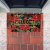 Stupell Industries Seasonal Poinsettia Welcome Printed Outdoor Door Mat, design by Tim Coffey, 18"x30" - 4 of 4