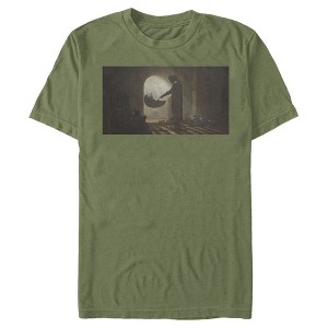 Men's Star Wars The Mandalorian The Child and Bounty Hunter Letterbox Simple T-Shirt - 1 of 3