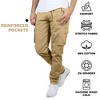 Blu Rock Men's Flex-Stretch Cotton Cargo Pants, 31-Inch Inseam - Comfortable and Durable- 3 Pack - 3 of 4