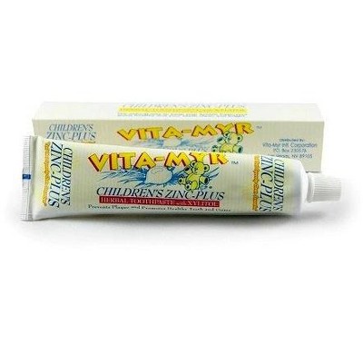 Children's Orange Flavored Toothpaste Zinc Plus by Vita-Myr  -  5.4 oz Tube